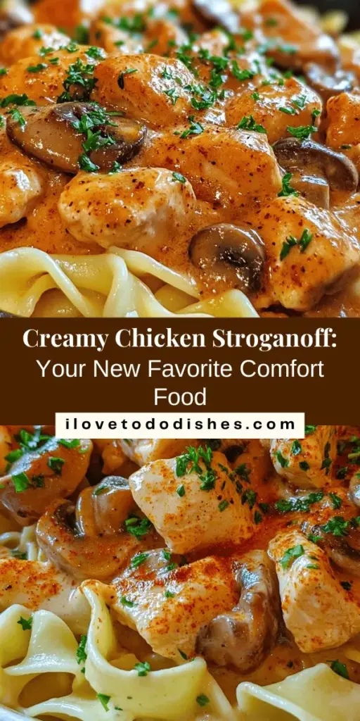 Indulge in the comfort of Creamy Dreamy Chicken Stroganoff! This easy and quick recipe combines tender chicken, savory mushrooms, and a luscious creamy sauce that’s ready in just 30 minutes. Perfect for weeknight dinners or special gatherings, it caters to various palates, including plant-based options. Don't miss out on this satisfying classic that promises deliciousness in every bite! #ChickenStroganoff #ComfortFood #EasyRecipes #CookingAtHome #DinnerIdeas