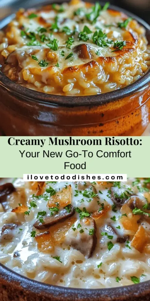 Indulge in the comforting flavors of creamy mushroom risotto, a classic Italian dish that combines rich textures with a savory mushroom finish. Learn how to master this dish with quality Arborio rice, fresh seasonal mushrooms, and aromatic ingredients like garlic and onion. This easy-to-follow recipe will make your dinner cozy and impressive, whether for a family meal or entertaining guests. Perfectly creamy and versatile, it's a culinary delight that brings warmth to any occasion.