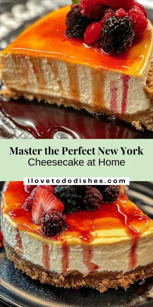 Dive into the world of indulgence with this heavenly New York cheesecake recipe! Learn how to create this rich and creamy dessert that's perfect for any occasion. From the classic graham cracker crust to the silky filling, get step-by-step instructions on achieving cheesecake perfection. Serve it plain or dress it up with fresh fruits and sauces. Your guests will be begging for seconds! #NewYorkCheesecake #DessertRecipes #BakingLove #CheesecakeHeaven #HomemadeDessert