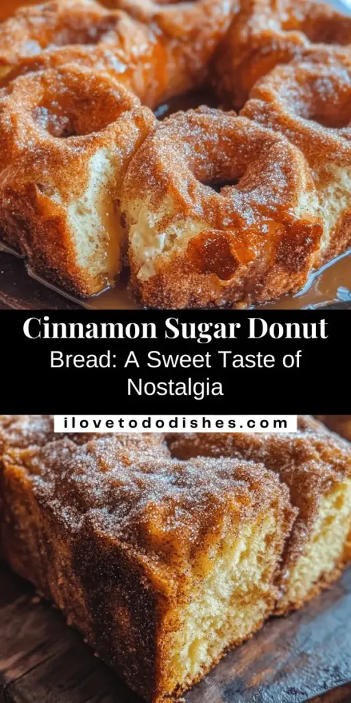 Experience the mouthwatering delight of Cinnamon Sugar Donut Sweet Bread! This easy recipe combines the warm flavors of cinnamon and sugar with a tender, buttery bread that’s perfect for breakfast, snacks, or dessert. Each slice is a cozy mix of nostalgia and indulgence, guaranteed to impress your family and friends. Don’t miss out on this sweet treat that’s sure to become a favorite! #CinnamonSugar #SweetBread #Baking #Homemade #ComfortFood