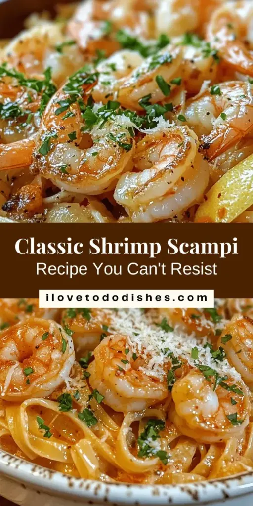 Discover the irresistible flavors of classic shrimp scampi, a beloved Italian-American dish that combines succulent shrimp with a garlic butter sauce over pasta. This recipe highlights simple, high-quality ingredients and step-by-step instructions to help you create a dish perfect for any occasion—whether a cozy night in or a festive gathering. Get ready to impress with this culinary masterpiece! #ShrimpScampi #ItalianAmerican #Foodie #HomeCooking #PastaRecipes #SeafoodDelight