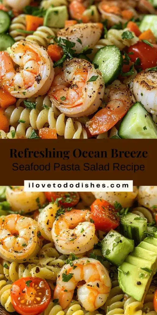 Looking for a refreshing dish perfect for warm days? The Ocean Breeze Seafood Pasta Salad is your go-to! This vibrant salad combines succulent shrimp, tender scallops, fresh veggies, and a zesty dressing for a delightful flavor explosion. Perfect as a main course or side dish, it's ideal for picnics, barbecues, or family gatherings. Try it out and impress your guests with this delicious and nutritious recipe! #SeafoodSalad #PastaSalad #HealthyEating #SummerRecipes #CookingInspiration