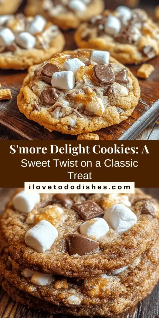 Discover the joy of S'more-tastic Delight Cookies, a fun twist on the classic s'mores! These soft, chewy cookies bring together graham crackers, rich chocolate, and gooey marshmallows, capturing the magic of campfire treats in every bite. Perfect for any occasion, they're easy to make and perfect for sharing. Dive into this delightful recipe and impress your family and friends with a taste of nostalgia! #SmoreCookies #BakingJoy #Cookies #DessertRecipe #NostalgicTreats