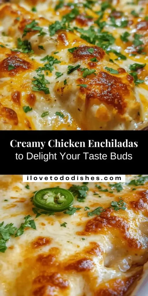 Savor the comforting flavors of Creamy Chicken Enchiladas with Sour Cream White Sauce—a twist on a classic Mexican dish! Tender chicken wrapped in warm tortillas and drenched in a luscious creamy sauce will have your family asking for seconds. Perfect for family gatherings or cozy dinners, this easy recipe blends rich ingredients for an unforgettable meal. Try it today! #ChickenEnchiladas #ComfortFood #MexicanCuisine #DinnerIdeas #Foodie #DeliciousEats