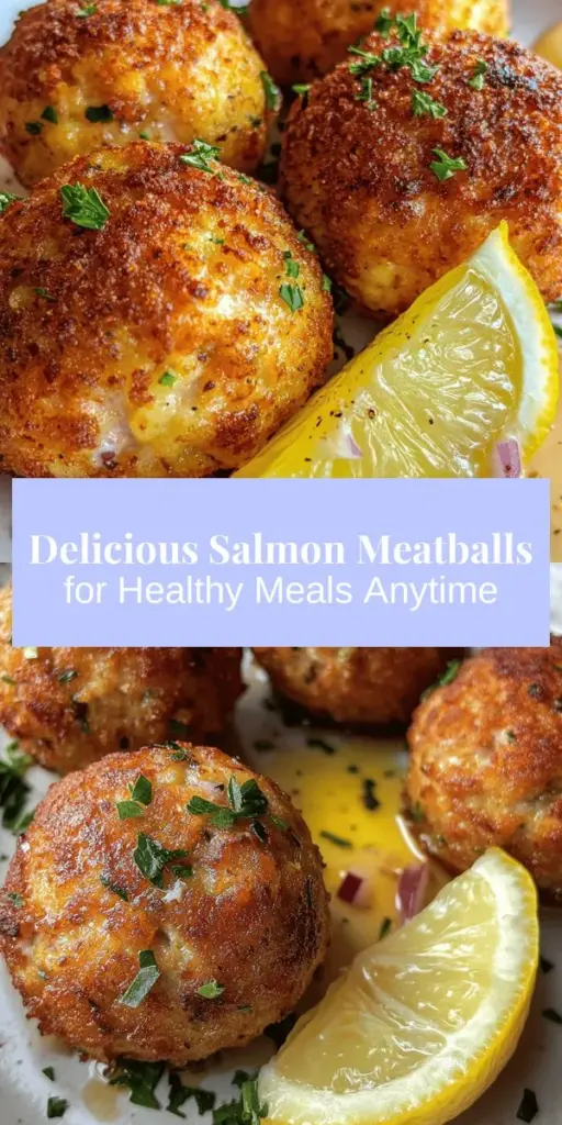 Looking for a delicious and healthy twist on traditional meatballs? Try this Salmon Meatballs Delight recipe! Bursting with flavor and packed with omega-3s, these bite-sized delights make a perfect appetizer or main dish. Get creative with serving options - pair them with pasta, salads, or your favorite dipping sauces. Perfect for any occasion, they are easy to customize for different tastes. Dive into this nutritious recipe today! #SalmonMeatballs #HealthyEating #SeafoodRecipes #CookingAtHome #MealPrepIdeas