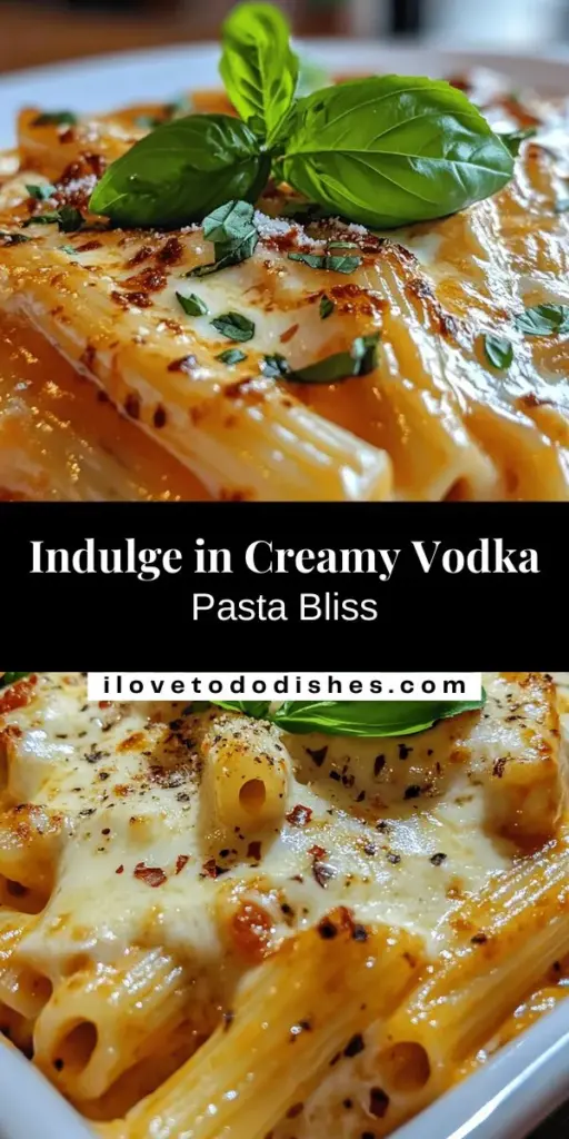 Indulge in the luxurious flavors of Creamy Vodka Pasta, a dish that combines comfort with sophistication. With its rich tomato sauce, silky cream, and the unique kick of vodka, each bite is a delightful experience. Perfect for weeknight dinners or special occasions, this recipe allows you to impress with ease. Discover how to create this culinary masterpiece and savor the moments shared around the table. #CreamyVodkaPasta #PastaLovers #HomeCooking #RecipeDelight #FoodieFavorites