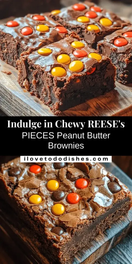 Indulge in the ultimate dessert with these Chewy REESE's PIECES Peanut Butter Brownies! This delightful recipe combines rich chocolate with creamy peanut butter and crunchy REESE's PIECES for a treat that's perfect any time. With simple steps and ingredients, you can create brownies that are chewy, flavorful, and downright delicious. Share them at parties or enjoy a cozy night in! #Baking #Brownies #Dessert #PeanutButter #REESEsPIECES #SweetTreats #RecipeLove