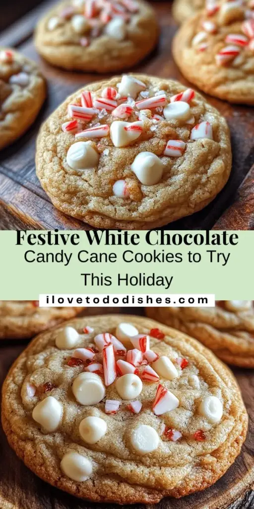 Indulge in the festive spirit with these delightful White Chocolate Candy Cane Cookies! Perfectly combining creamy white chocolate and crunchy candy canes, these chewy treats are a holiday favorite. The texture balances crisp edges with a soft center, making them a visual and delicious centerpiece for any gathering. Bake a batch to impress family and friends this season! Get the recipe now! #Cookies #HolidayBaking #WhiteChocolate #CandyCane #FestiveTreats #BakingTogether #Yummy