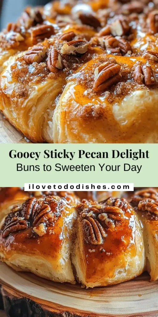 Indulge in the irresistible joy of Sticky Pecan Delight Buns! This easy recipe features warm, gooey buns filled with buttery pastry, rich pecans, and a luscious caramel topping. Perfect for brunch, cozy gatherings, or special occasions, these delightful treats create a comforting experience that everyone will love. Serve them warm and watch them disappear! Try them today and elevate your baking game! #StickyBuns #PecanDelight #BakingRecipes #SweetTreats #BrunchIdeas #ComfortFood