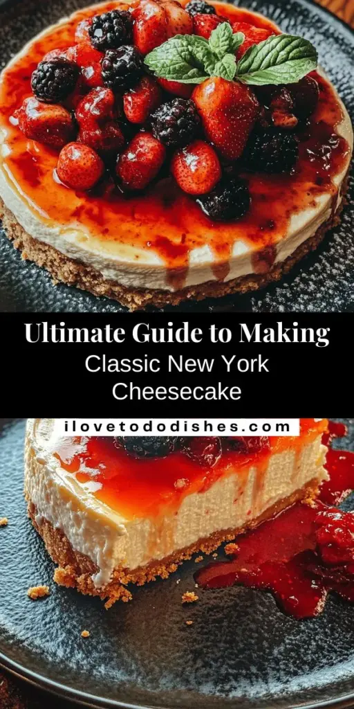 Dive into the creamy goodness of a classic New York cheesecake with this easy recipe! Rich, velvety, and perfectly balanced, this dessert is a staple for any celebration. Using simple ingredients like cream cheese, sugar, and a buttery graham cracker crust, you can create a breathtaking treat that’s sure to impress. Serve with fresh berries or a drizzle of fruit sauce for an extra treat! #NewYorkCheesecake #DessertRecipe #BakingAtHome #CheesecakeLovers #ClassicDesserts