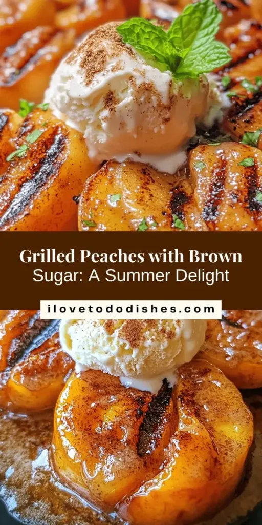 Embrace the sweet flavors of summer with this delectable Brown Sugar Grilled Peaches recipe! Juicy peaches are elevated through grilling, caramelized to perfection with brown sugar and a touch of cinnamon. Perfect for gatherings or cozy evenings, this easy dessert pairs beautifully with vanilla ice cream or yogurt. Enjoy a taste of summer bliss that’s sure to impress! #GrilledPeaches #SummerDesserts #PeachRecipes #EasyRecipes #OutdoorCooking #DessertGoals