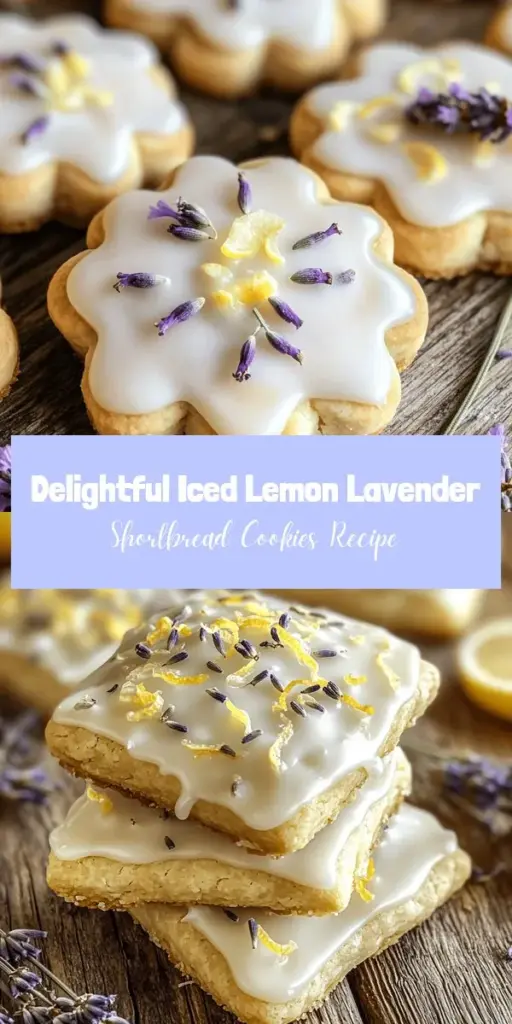 Indulge in the exquisite flavors of Iced Lemon Lavender Shortbread Cookies! This delightful recipe combines the zesty essence of lemon with the delicate floral notes of lavender, creating a perfect treat for any occasion. Whether served at an afternoon tea or as a gift, these cookies promise a melt-in-your-mouth experience. Enjoy the joy of baking and sharing these charming cookies with loved ones. Discover the recipe now! #Baking #Cookies #LemonLavender #HomemadeTreats #Dessert