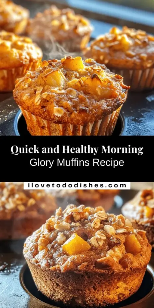 Start your day right with Morning Glory Muffins in a flash! These delicious muffins combine whole grains, fruits, and vegetables for a nutritious breakfast that’s quick to make and great for meal prep. Packed with fiber, vitamins, and natural sweetness, they make a perfect on-the-go snack or breakfast treat. Explore the recipe now and enjoy a healthy start to your morning! #MorningGloryMuffins #HealthyBreakfast #MealPrep #Baking #NutritiousSnacks