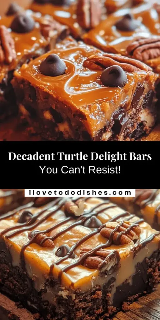 Discover the irresistible delight of Turtle Delight Bars! This decadent dessert combines rich chocolate, gooey caramel, and crunchy pecans for a treat that’s perfect for any occasion. Whether you’re celebrating or just indulging after a long day, these bars are sure to impress. With step-by-step instructions and ingredient insights, you’ll learn how to create this beloved dessert that brings people together. Try it today! #TurtleDelightBars #DessertRecipe #BakingFun #SweetTreats #ChocolateLovers #PecanDelight