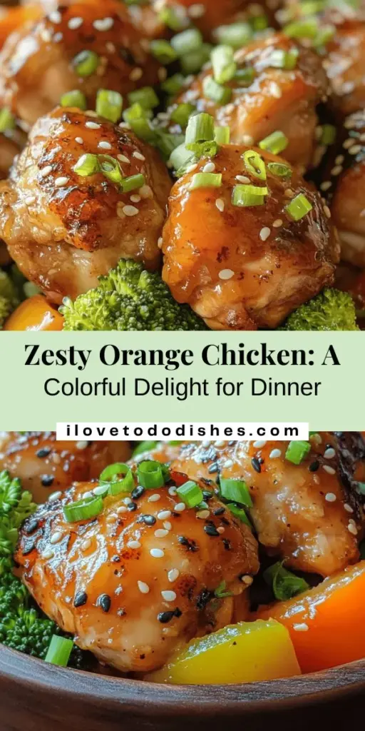 Discover the vibrant flavors of Zesty Orange Chicken Delight, a dish that perfectly balances sweet and savory. Featuring juicy chicken thighs, a tangy orange sauce, and colorful vegetables, this easy-to-make recipe is sure to impress at any gathering. Elevate your family dinners and enjoy a delightful culinary experience that brings everyone together. Try it tonight! #OrangeChicken #EasyRecipes #DinnerIdeas #HomeCooking #Foodie #HealthyEating #CitrusFlavor