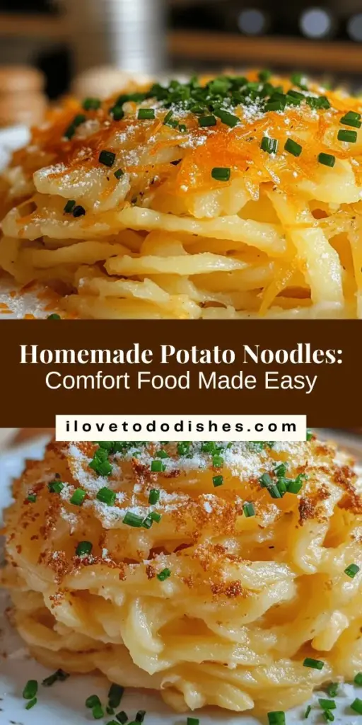 Discover the comforting world of homemade potato noodles! This easy recipe transforms simple ingredients into a delicious dish that's perfect for any meal. Enjoy the unique soft and chewy texture, and customize with your favorite sauces or toppings. Whether you're a novice or a seasoned chef, making potato noodles is a rewarding culinary adventure. Dive into the joy of cooking and embrace the rich cultural heritage of this versatile dish! #PotatoNoodles #ComfortFood #HomemadeCooking #Foodie #CulinaryAdventure #EasyRecipes #DinnerIdeas