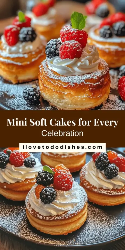 Delight in the world of Heavenly Mini Soft Cakes! These irresistible treats are perfect for any occasion, from birthday parties to tea time. With their soft, pillowy texture and customizable flavors, you can whip them up in no time using simple ingredients. Top with whipped cream, berries, or powdered sugar for an elegant finish. Explore variations and enjoy them fresh or frozen. Bake these crowd-pleasers today! #MiniCakes #Dessert #Baking #SweetTreats #HomemadeDesserts #Foodie