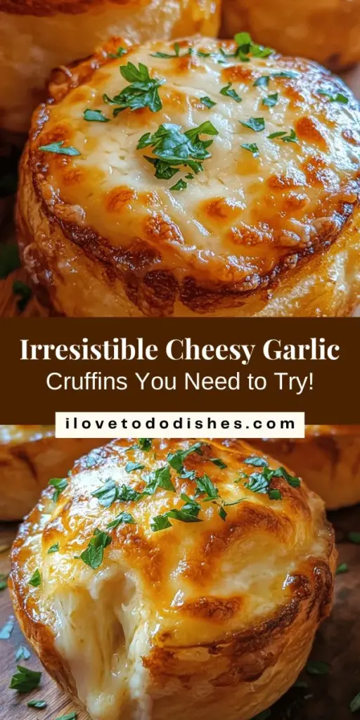 Discover the perfect balance of comfort and sophistication with Cheesy Garlic Cruffins! This delicious pastry combines flaky croissant layers with a savory filling of gooey cheese and aromatic garlic, making it ideal for brunch or as a perfect appetizer. Easy to make and utterly irresistible, these cruffins are sure to impress your guests and family alike. Try this unique recipe today! #CheesyGarlicCruffins #BakingJoy #ComfortFood #YummyRecipes #SnackIdeas