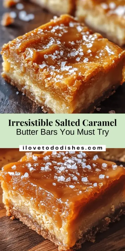 Indulge in the rich flavors of Decadent Salted Caramel Butter Bars! These easy-to-make dessert bars feature a buttery base, gooey caramel layer, and a sprinkle of sea salt for the perfect balance. Ideal for any occasion, they’re sure to impress friends and family. Elevate your dessert game with this delightful treat that combines sweetness with a pinch of salt. Try making them today! #SaltedCaramel #DessertBars #Baking #HomeBaking #SweetTreats #CaramelDelight