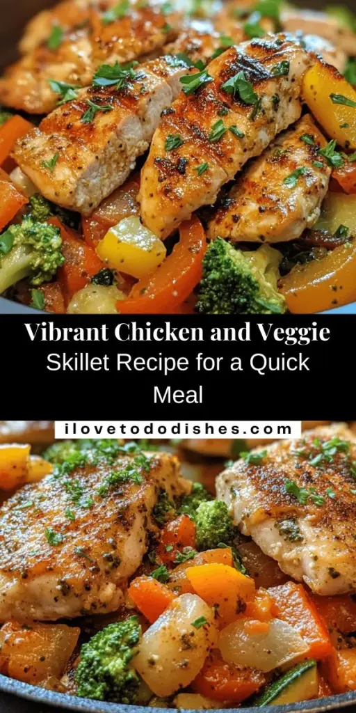 Brighten up your weeknight meals with this colorful chicken and veggie skillet delight! Packed with vibrant vegetables and tender chicken, this dish is not just a feast for your eyes but a nutritional powerhouse too. Quick to make and easy to customize, it’s perfect for busy families. Enjoy the benefits of fresh ingredients while indulging in delicious flavors! Try it tonight! #HealthyRecipes #SkilletMeal #ColorfulCooking #MealPrep #EasyDinner #HealthyEating