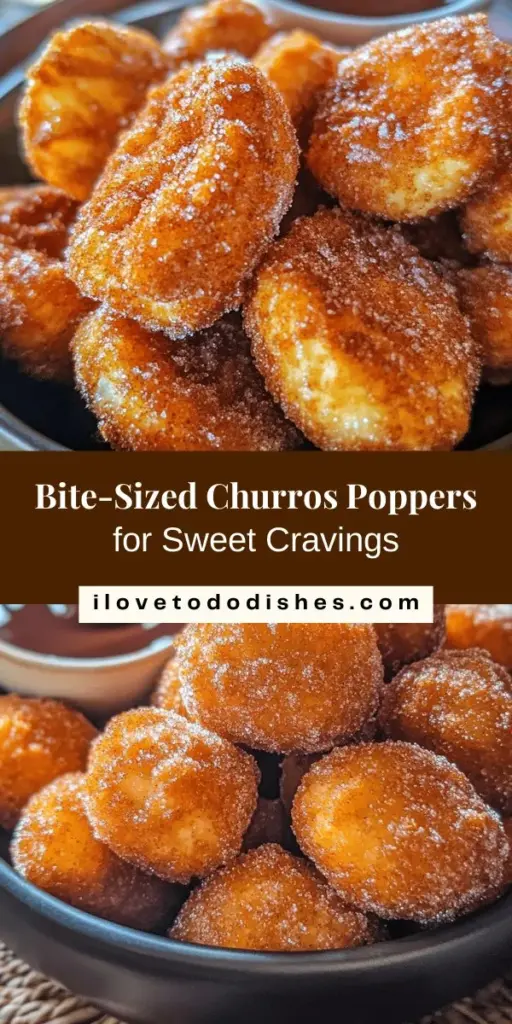 Indulge in the sweetness of Churros Poppers, a modern twist on the classic churro! These delightful bite-sized treats are perfect for snacking, sharing, or enjoying with a variety of rich dipping sauces. With a crispy exterior and fluffy interior, they're a fun addition to any gathering. Explore different cultural variations and customize with flavors or fillings for a unique treat. Dive into the joy of making these delicious little poppers at home! #ChurrosPoppers #Dessert #SweetTreats #BiteSizedDelight #HomemadeGoodness #SnackTime