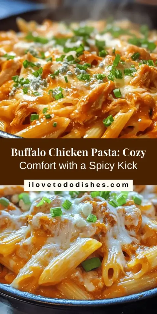 Discover the delicious fusion of flavors with Buffalo Chicken Pasta Madness! This comforting dish combines tender penne pasta, spicy buffalo sauce, and creamy ranch dressing for an unforgettable meal. Perfect for cozy nights or lively gatherings, you can serve it fresh or baked for a cheesy twist. Explore various ingredient alternatives to cater to different dietary preferences. Dive into this culinary adventure and impress everyone at your table! #BuffaloChickenPasta #ComfortFood #RecipeIdeas #Foodie #PastaLovers #SpicyFood