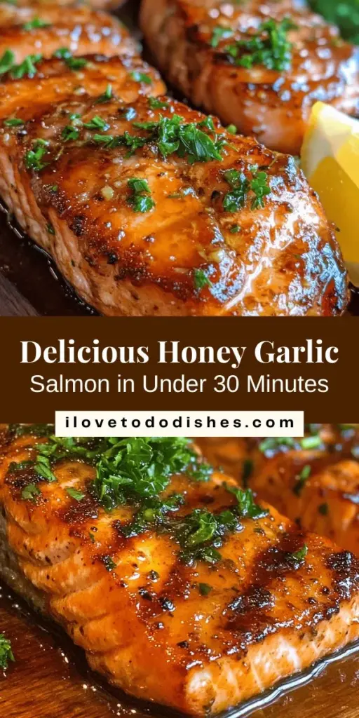 Discover the perfect blend of sweet and savory with this irresistible Honey Garlic Salmon recipe. This dish is quick to prepare, taking under 30 minutes, making it ideal for busy weeknights or special occasions. The caramelized glaze, featuring honey, garlic, and soy sauce, elevates the rich flavors of fresh salmon. Enjoy the health benefits of omega-3s while savoring a gourmet meal that’s sure to impress your guests and family alike. Dive into this delicious recipe today!