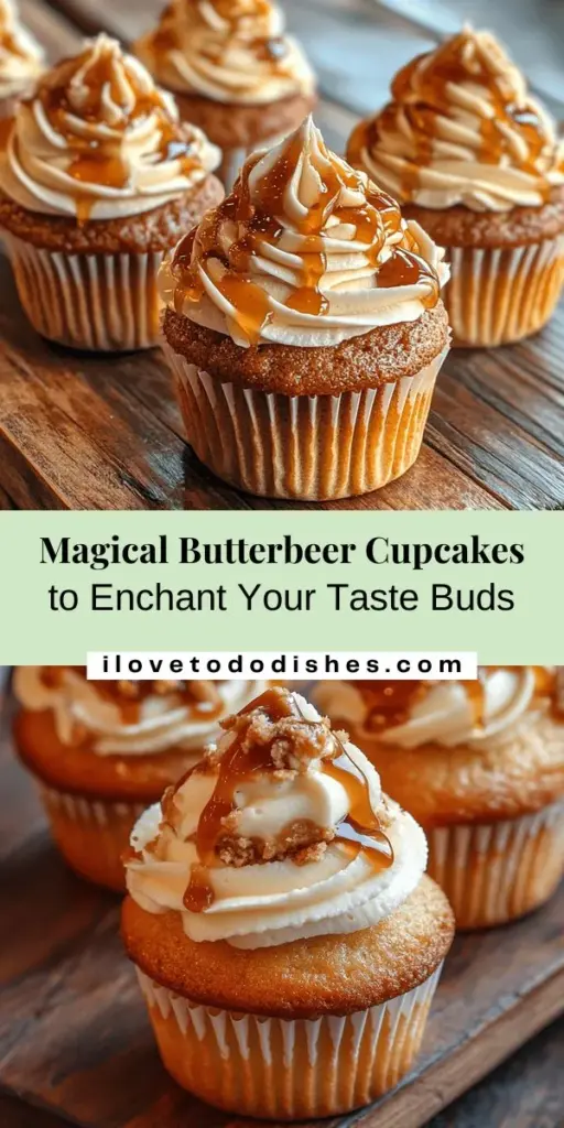 Indulge in the magic of baking with our Butterbeer Cupcakes recipe! Inspired by the beloved wizarding drink from Harry Potter, these delightful cupcakes feature a moist cake filled with butterscotch and cream soda flavors, topped with rich frosting. Perfect for themed parties, celebrations, or a sweet treat any time, these enchanting desserts will transport you to a whimsical world. Get ready to impress your friends and family with this magical twist on a classic treat! #ButterbeerCupcakes #BakingMagic #HarryPotterInspired #CupcakeRecipe #SweetTreats #DessertLovers