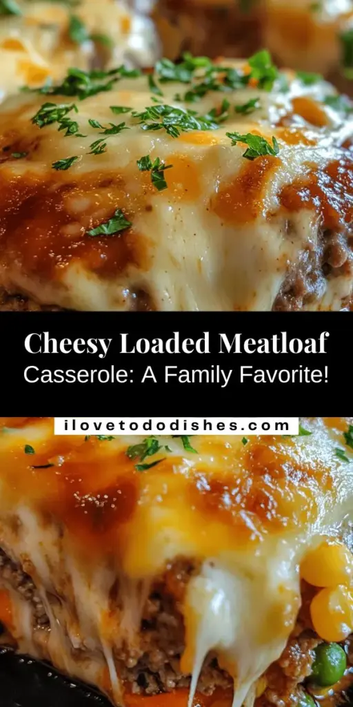 Looking for a comforting family meal? Try this Cheesy Loaded Meatloaf Casserole with Vegetables! It's an easy-to-make dish that combines ground beef, ground pork, fresh veggies, and gooey cheese for a satisfying dinner everyone will love. Perfect for busy nights, this casserole can be prepared ahead of time and popped into the oven when you're ready to eat. Elevate your comfort food game and enjoy a delicious dinner tonight! #MeatloafCasserole #ComfortFood #FamilyDinner #EasyRecipes #CheesyGoodness