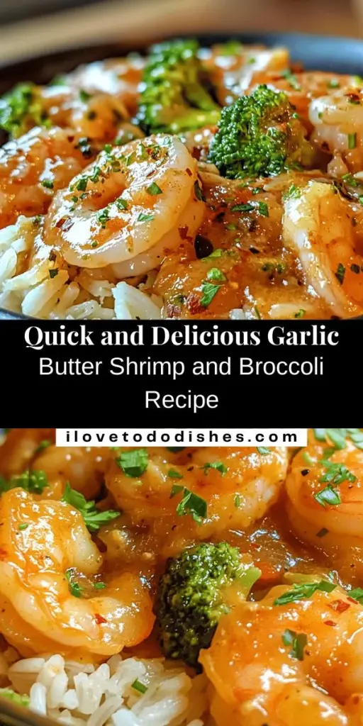 Discover the delicious and nutritious Easy Garlic Butter Shrimp and Broccoli recipe that's perfect for busy weeknights! In just 30 minutes, enjoy succulent shrimp sautéed in creamy garlic butter paired with vibrant broccoli. This dish is a perfect blend of flavor and health, making it a go-to for any occasion. Try this quick recipe today and elevate your mealtime! #ShrimpRecipe #HealthyEating #QuickMeals #GarlicButter #BroccoliRecipes #DinnerIdeas #EasyCooking