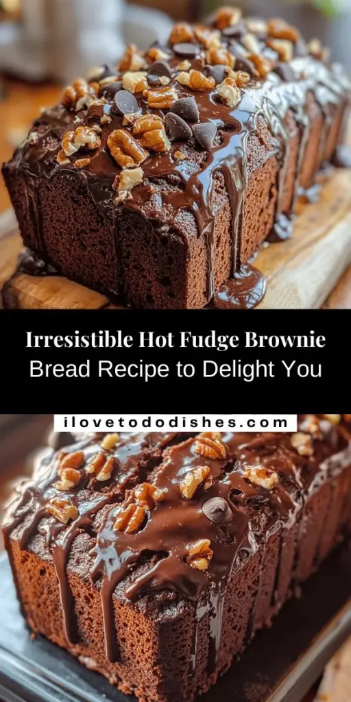 Indulge in the ultimate dessert with this Hot Fudge Brownie Bread recipe! This unique blend of fudgy brownie and soft bread delivers a rich chocolatey experience with every slice. It's perfect for gatherings or a cozy night in, and can be enjoyed warm or at room temperature. Pair it with ice cream or berries for an elevated treat. Bake up this delightful masterpiece and impress your friends and family! #Baking #Dessert #Brownies #ChocolateLovers #EasyRecipes #Foodie