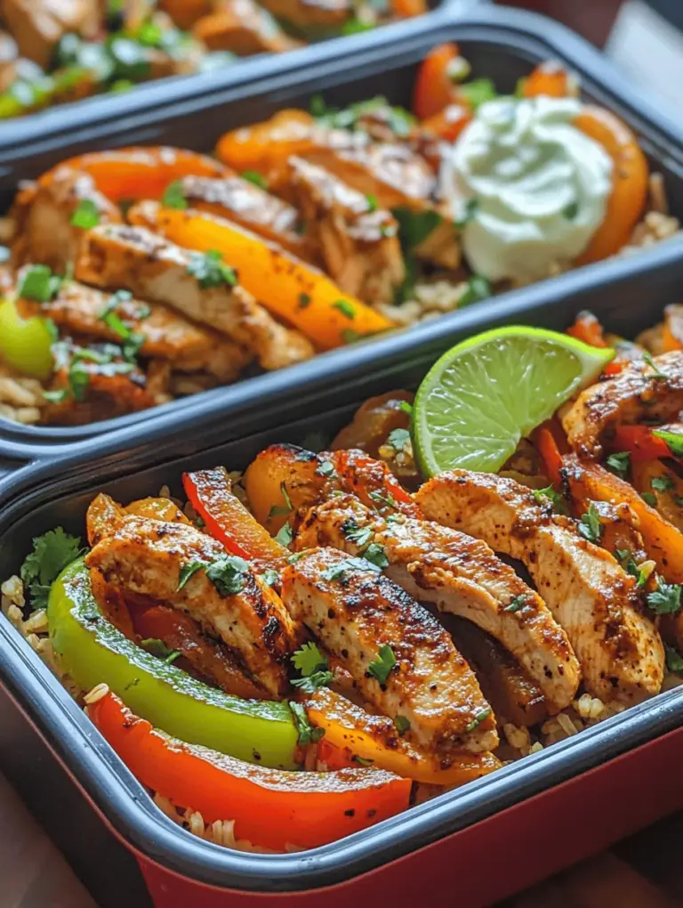 In today's fast-paced world, where time often feels like a luxury, meal prepping has emerged as a game-changer for health-conscious individuals seeking to balance a busy lifestyle with nutritious eating. Meal prepping allows you to take control of your diet, ensuring that you always have delicious and healthy meals ready to go, which can significantly reduce the temptation to opt for unhealthy convenience foods. One standout option for meal prep enthusiasts is the Sizzling Chicken Fajita Meal Prep. This vibrant and flavorful dish embodies the essence of meal prepping, offering a perfect blend of convenience, nutrition, and taste.