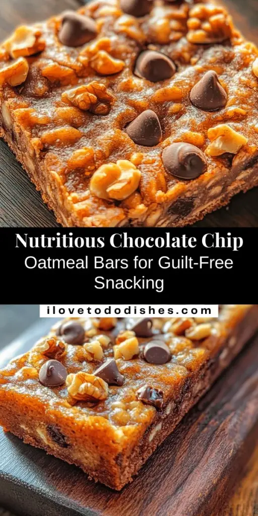 Discover the perfect snack with Healthy Chocolate Chip Oatmeal Bars—a delightful blend of rolled oats, nut butter, and dark chocolate that satisfies your sweet tooth while keeping health in check. Packed with fiber and healthy fats, these bars make an excellent choice for breakfast, post-workout fuel, or a midday treat. Easy to make and customizable to your taste, they can be prepared in under an hour and stored for days, ensuring a nutritious option is always at hand. Enjoy a guilt-free indulgence that nourishes your body!