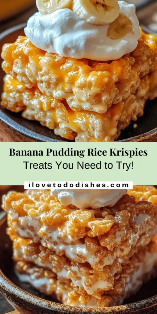 Discover the ultimate dessert fusion with Banana Pudding Rice Krispies Treats! This innovative recipe combines the classic crunch of Rice Krispies with the creamy sweetness of banana pudding, delivering a delightful texture in every bite. Perfect for parties, picnics, or just a sweet treat at home, these treats are easy to make with minimal ingredients. Enjoy the nostalgic flavors and get creative by adding fresh bananas or special toppings for a unique twist!