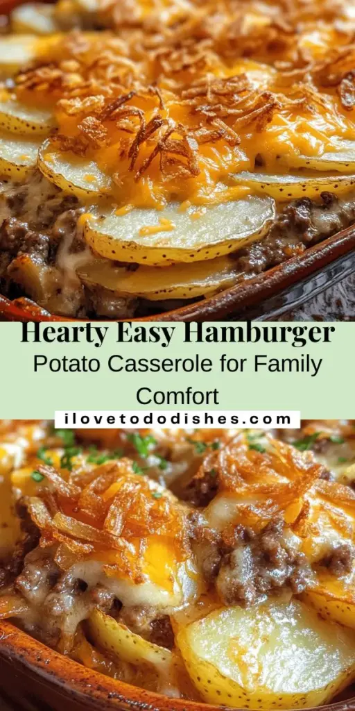 Discover the deliciousness of Easy Hamburger Potato Casserole, a comforting and family-friendly dish perfect for busy weeknights. This simple recipe combines ground beef, tender potatoes, and gooey cheddar cheese into a hearty meal that warms the heart and satisfies the appetite. With minimal prep time and ingredients commonly found in your kitchen, this casserole is not only easy to make but also a flavorful addition to your family's menu. Experience the joy of sharing this classic comfort food with your loved ones.