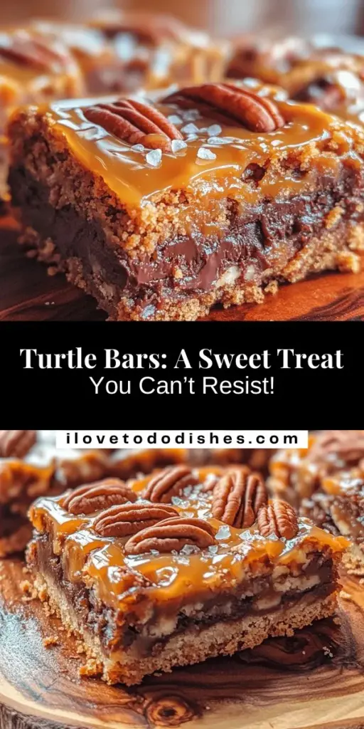 Indulge in the delightful world of Turtle Bars, a dessert that perfectly balances caramel, chocolate, and pecan flavors. With a buttery crust and a gooey caramel center, these easy-to-make treats are ideal for any gathering or just for satisfying your sweet tooth. Whether you're hosting a party or enjoying a cozy night in, Turtle Bars are sure to impress with their rich taste and appealing appearance. Discover the joy of baking these delicious bars and share them with family and friends!