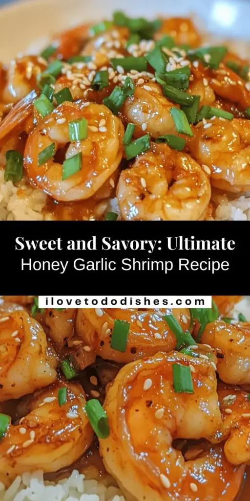 Try this Ultimate Honey Garlic Shrimp recipe for a quick and delicious meal that your family and friends will love! This dish features succulent shrimp marinated in a delightful blend of honey, garlic, and soy sauce, resulting in a sweet and savory explosion of flavor. Perfect over rice or quinoa with vibrant veggies, this recipe is a fantastic way to impress without the fuss. Get ready for seconds! #HoneyGarlicShrimp #SeafoodRecipe #EasyDinner #DeliciousMeals #Foodie #CulinaryAdventure