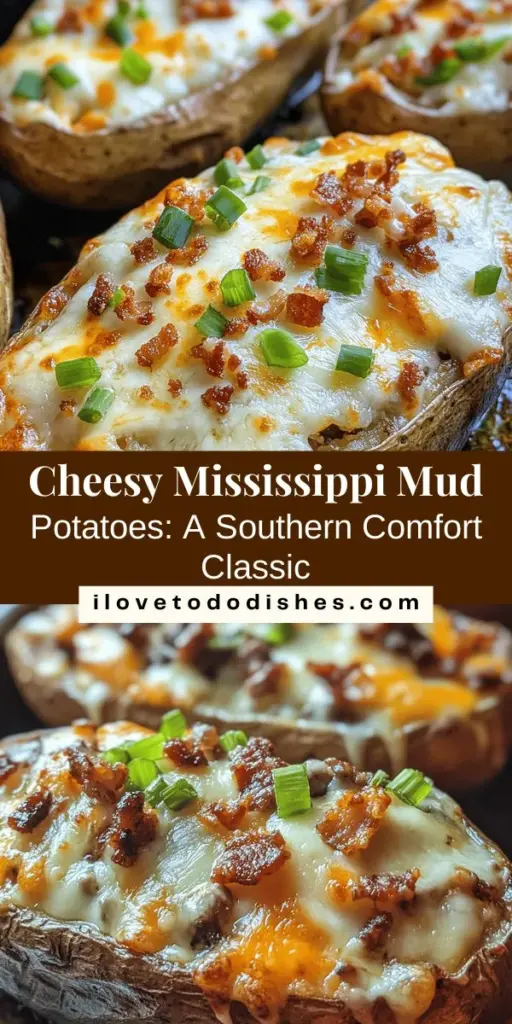 Discover the ultimate comfort food with Cheesy Mississippi Mud Potatoes, a dish that combines the beloved flavors of baked potatoes, creamy cheese, and crispy bacon. Ideal for family gatherings or cozy dinners, this mouthwatering recipe will quickly become a favorite. With rich Southern roots and a modern twist, every bite brings warmth and nostalgia. Satisfy your cravings and bring friends and family together with this heartwarming dish!