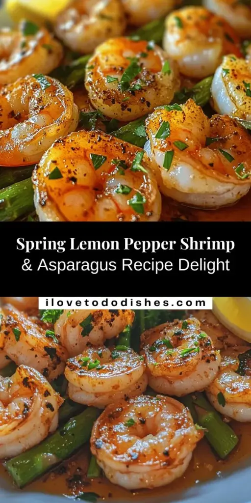 Brighten up your spring meals with Lemon Pepper Shrimp & Asparagus Delight! This vibrant dish combines succulent shrimp and crunchy asparagus, tossed in a zesty lemon pepper seasoning. Perfect for busy weeknights or impressing guests at dinner parties, it's both quick to prepare and Packed with nutrients. Discover step-by-step instructions to create this delicious, healthy recipe that celebrates the flavors of the season. #ShrimpRecipe #HealthyEating #SpringCooking #LemonPepper #Asparagus #QuickMeals #FoodieFun #HealthyRecipes