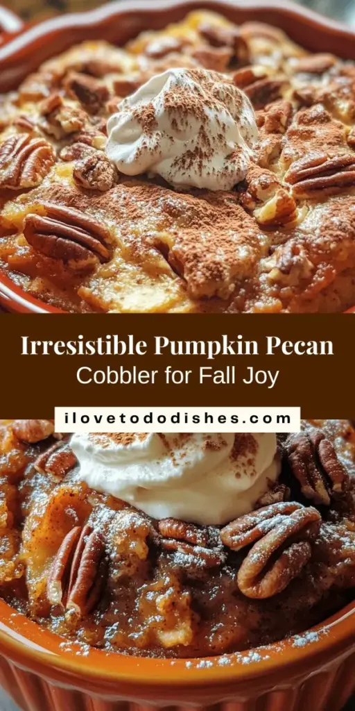 Indulge in the flavors of fall with this delightful Pumpkin Pecan Cobbler recipe. Combining creamy pumpkin filling with a crunchy pecan topping, this dessert is perfect for family gatherings or cozy evenings at home. Easy to prepare, it fills your kitchen with a warm, inviting aroma. Serve it warm with ice cream or at room temperature with whipped cream for an extra treat. Enjoy this seasonal favorite and create lasting memories around the table!